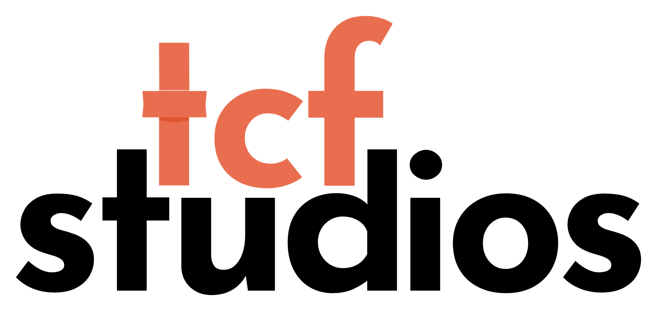 tcf studios — logotyp (svart)